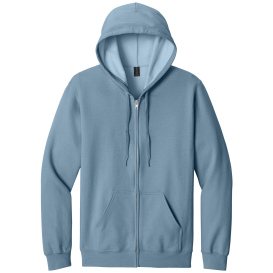 Gildan SF600 Midweight Fleece Full-Zip Hooded Sweatshirt - Stone Blue