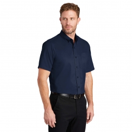 CornerStone SP18 Short Sleeve SuperPro Twill Shirt - Navy | Full Source