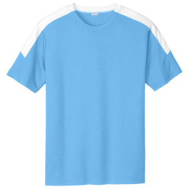 Sport-Tek ST100 Competitor United Crew - Carolina Blue/White