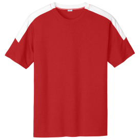 Sport-Tek ST100 Competitor United Crew - Deep Red/White