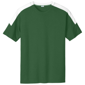 Sport-Tek ST100 Competitor United Crew - Forest Green/White