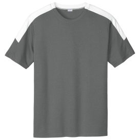 Sport-Tek ST100 Competitor United Crew - Iron Grey/White