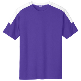 Sport-Tek ST100 Competitor United Crew - Purple/White