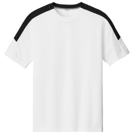 Sport-Tek ST100 Competitor United Crew - White/Black