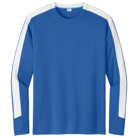 Sport-Tek ST100LS Competitor United Long Sleeve Crew - True Royal/White
