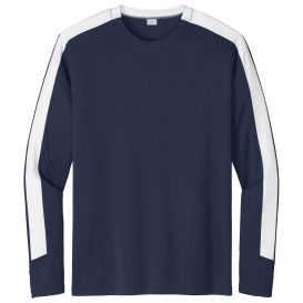 Sport-Tek ST100LS Competitor United Crew - True Navy/White