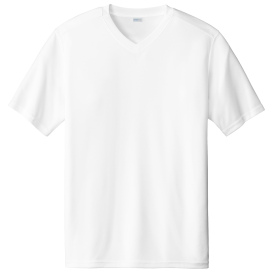 Sport-Tek ST101 Competitor United V-Neck - White/White