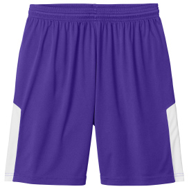 Sport-Tek ST103 Competitor United 7" Shorts - Purple/White