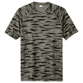 Sport-Tek ST375 Drift Camo Tee - Black