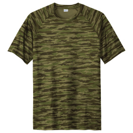Sport-Tek ST375 Drift Camo Tee - Olive Drab Geen