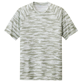 Sport-Tek ST375 Drift Camo Tee - White