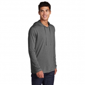 Sport-Tek ST406 PosiCharge Tri-Blend Wicking Long Sleeve Hoodie - Dark Grey Heather
