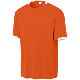 Sport-Tek ST440 Club Short Sleeve Crew - Deep Orange/White