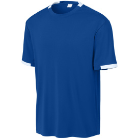 Sport-Tek ST440 Club Short Sleeve Crew - True Royal/White