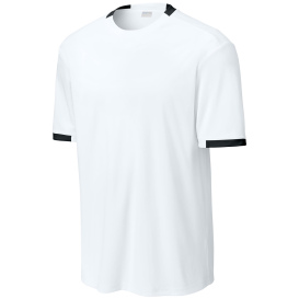Sport-Tek ST440 Club Short Sleeve Crew - White/Black