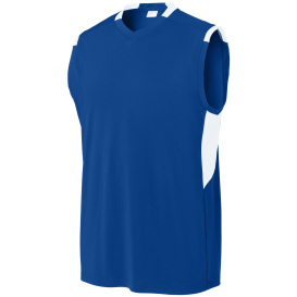 Sport-Tek ST441 Club Sleeveless V-Neck - True Royal/White