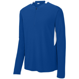 Sport-Tek ST443 Club 1/4-Zip Pullover - True Royal/White