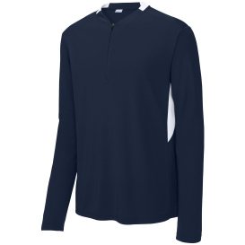 Sport-Tek ST443 Club 1/4-Zip Pullover - True Navy/White