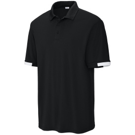 Sport-Tek ST444 Club Colorblock Polo - Black/White