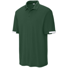 Sport-Tek ST444 Club Colorblock Polo - Forest Green/White