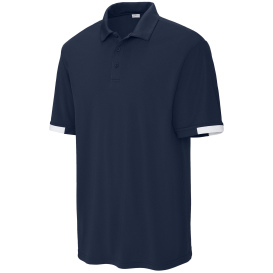 Sport-Tek ST444 Club Colorblock Polo - True Navy/White