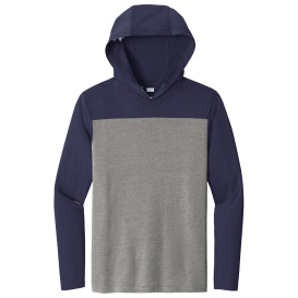 Sport-Tek ST6044 Halftime Long Sleeve Hoodie - True Navy/Vintage Heather