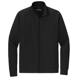 Sport-Tek ST857 Sport-Wick Stretch Full-Zip Cadet Jacket - Black