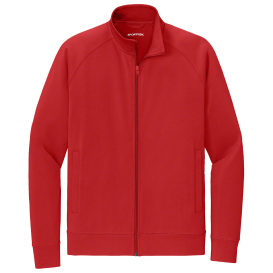 Sport-Tek ST857 Sport-Wick Stretch Full-Zip Cadet Jacket - Deep Red