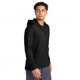 Sport-Tek ST870 Circuit Hooded Full-Zip - Deep Black
