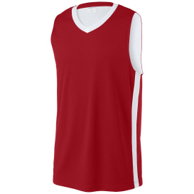 Sport-Tek ST900 Rival Basketball Rev Jersey - Deep Red/White
