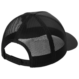 Sport-Tek STC54 Yupoong Retro Trucker 5-Panel Cap - Black/Black