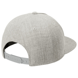 Sport-Tek STC55 Yupoong Premium 5-Panel Snapback Cap - Heather Grey