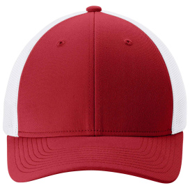 Sport-Tek STC60 Stretch-Tek Mesh Back Cap - Deep Red/White