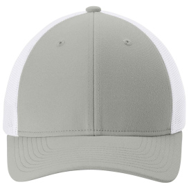 Sport-Tek STC60 Stretch-Tek Mesh Back Cap - Silver/White