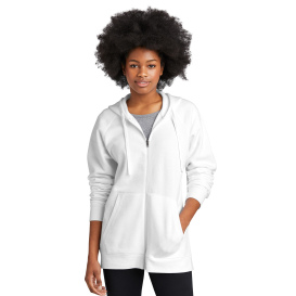 Sport-Tek STF201 Drive Fleece Hooded Full-Zip - White