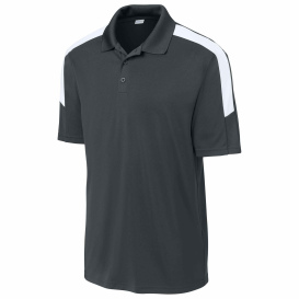 Sport-Tek ST104 Competitor United Polo - Iron Grey/White