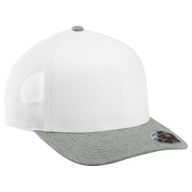 TravisMathew TM1MY390 Cruz Colorblock Trucker Cap - White/Heather Grey