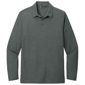 TravisMathew TM1MZ343 Oceanside Heather Long Sleeve Polo - Black Heather