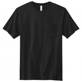 Volunteer Knitwear VL100LP All-American Pocket Tee - Deep Black