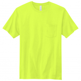 Volunteer Knitwear VL100LP All-American Pocket Tee - Safety Green