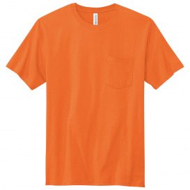 Volunteer Knitwear VL100LP All-American Pocket Tee - Safety Orange