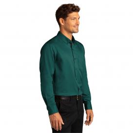 Port Authority W808 Long Sleeve SuperPro React Twill Shirt - Marine Green