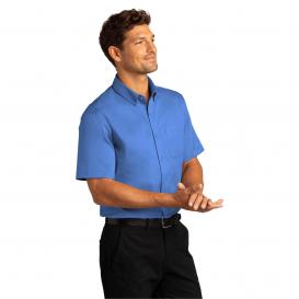 Port Authority W809 Short Sleeve SuperPro React Twill Shirt - Ultramarine Blue