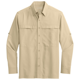 Port Authority W960 Long Sleeve UV Daybreak Shirt - Oat