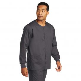 Wink WW3080 Unisex WorkFlex Snap-Front Scrub Jacket - Pewter