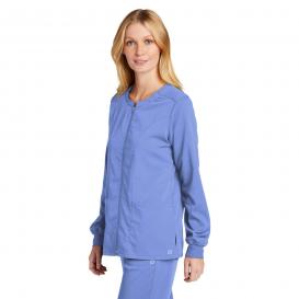 Wink WW4088 Women\'s Premiere Flex Full-Zip Scrub Jacket - Ceil Blue