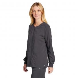 Wink WW4088 Women\'s Premiere Flex Full-Zip Scrub Jacket - Pewter