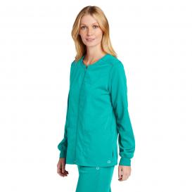 Wink WW4088 Women's Premiere Flex Full-Zip Scrub Jacket - Teal