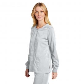 Wink WW4088 Women's Premiere Flex Full-Zip Scrub Jacket - White