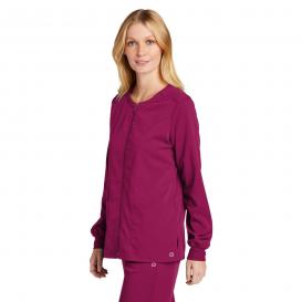 Wink WW4088 Women\'s Premiere Flex Full-Zip Scrub Jacket - Wine